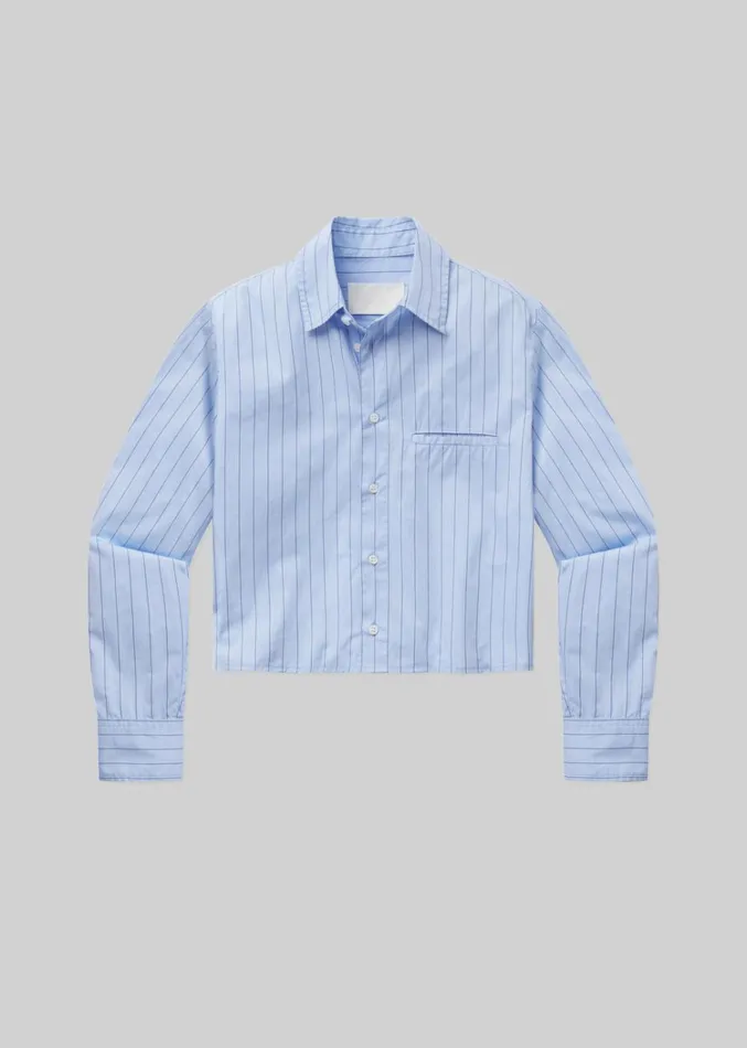 Citizens Of Humanity Fino Cropped Shirt In Ellis Stripe Women Tops