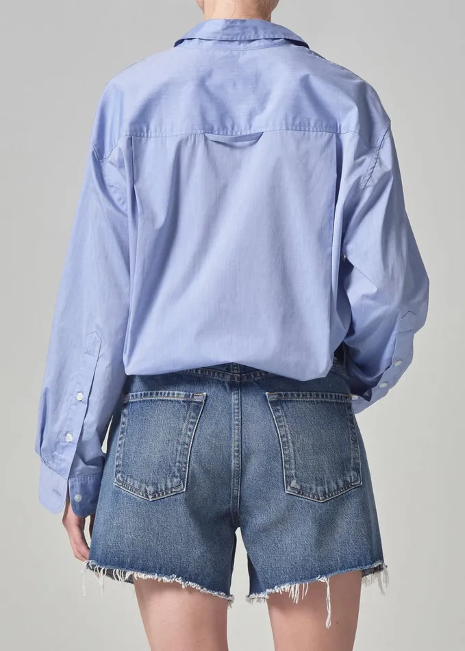 Citizens Of Humanity Kayla Shirt In Blue End On End Women Tops