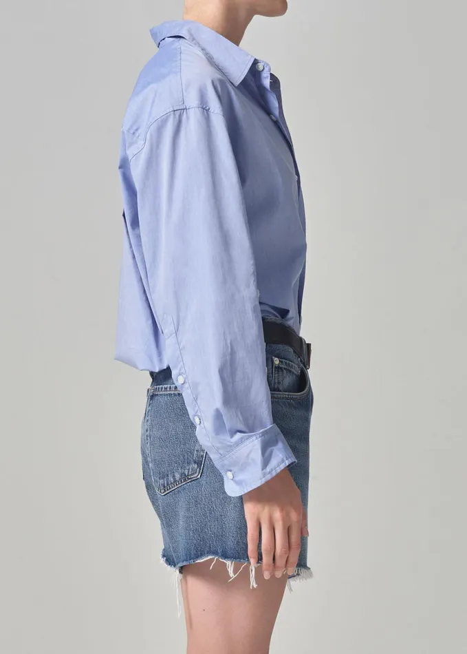 Citizens Of Humanity Kayla Shirt In Blue End On End Women Tops