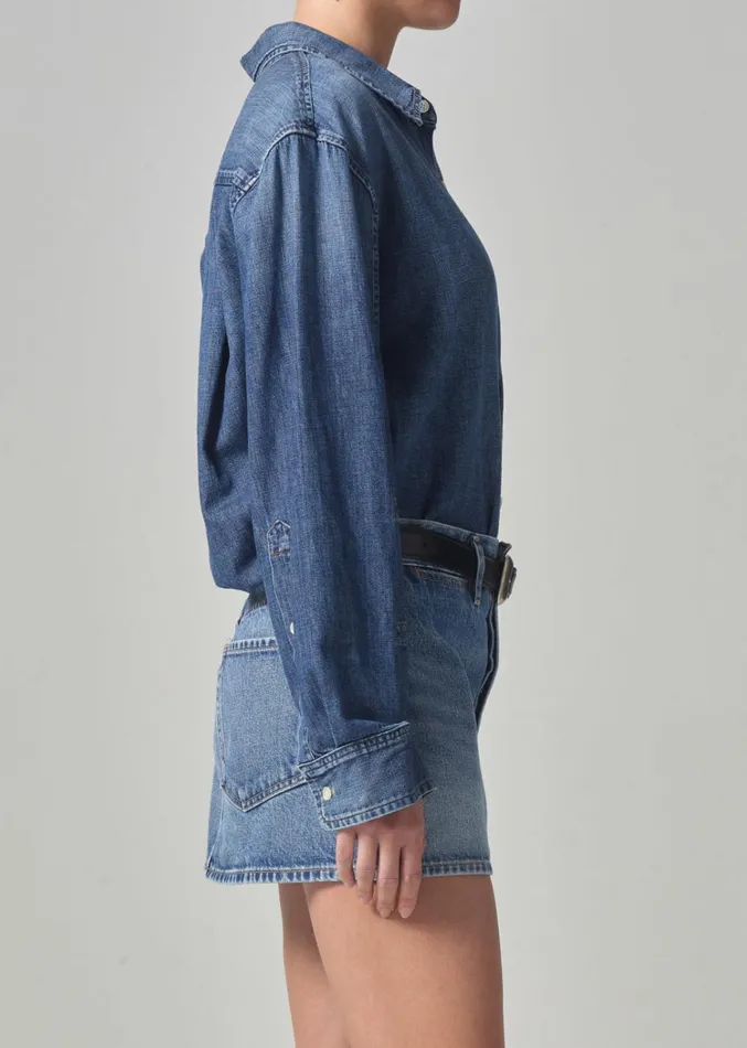 Citizens Of Humanity Kayla Shrunken Shirt In Somerset Women Tops