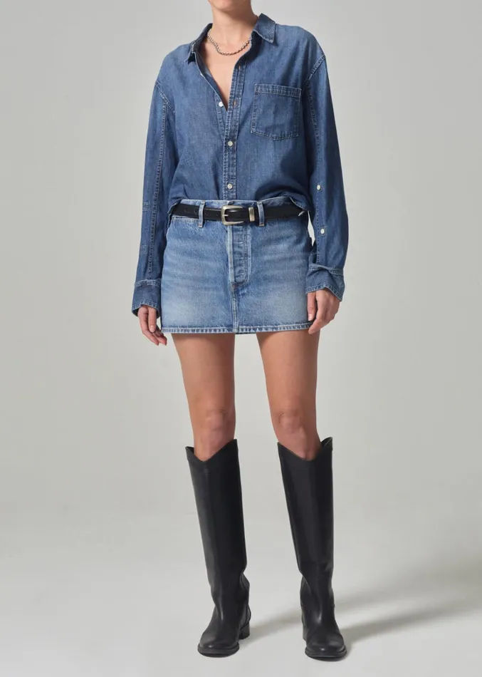 Citizens Of Humanity Kayla Shrunken Shirt In Somerset Women Tops
