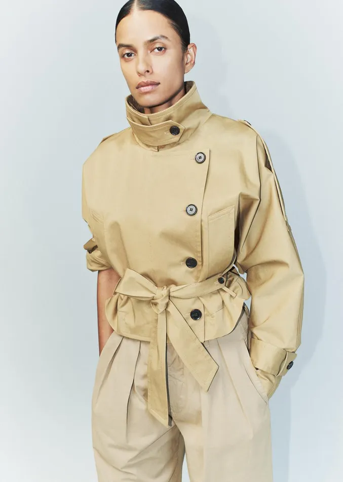 Citizens Of Humanity Kiernen Cropped Barn Jacket In British Tan Women Jackets and Coats