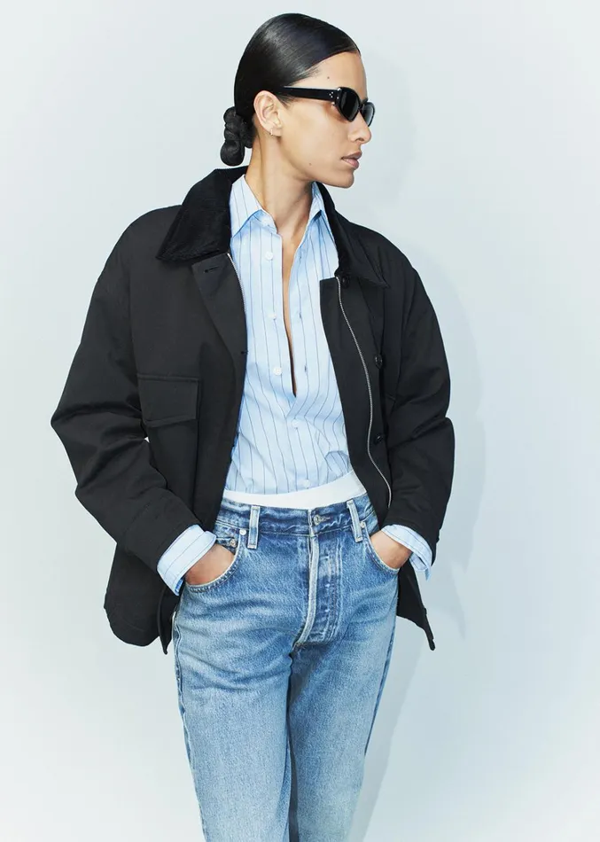 Citizens Of Humanity Leida Barn Coat In Black Women Jackets and Coats
