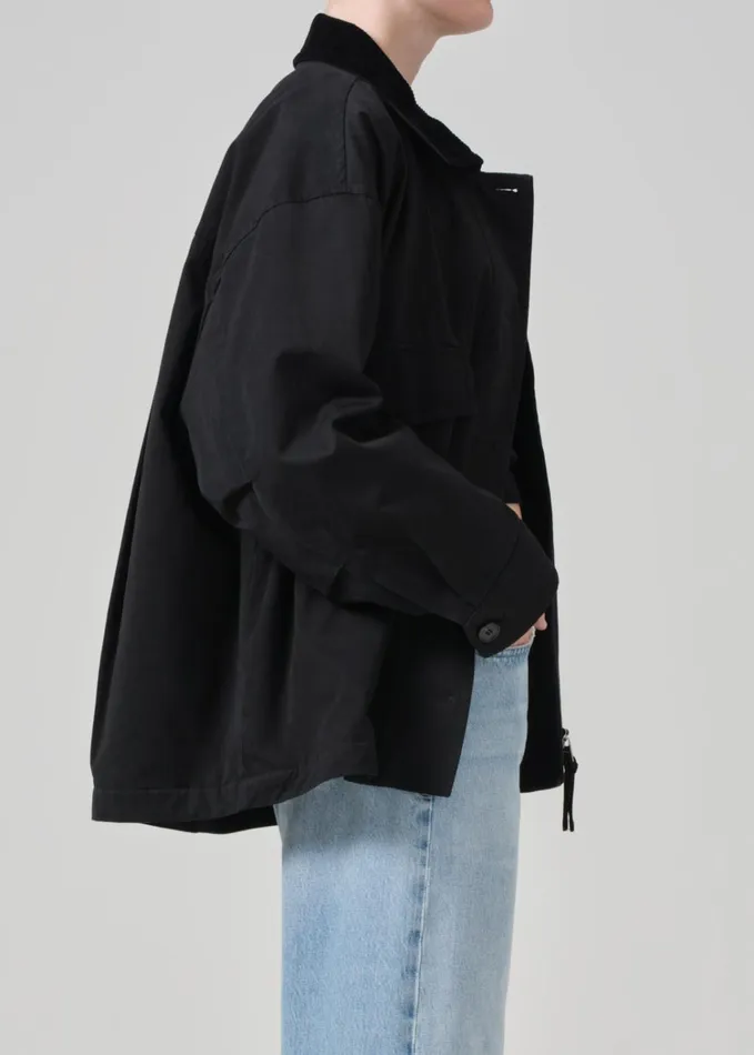 Citizens Of Humanity Leida Barn Coat In Black Women Jackets and Coats