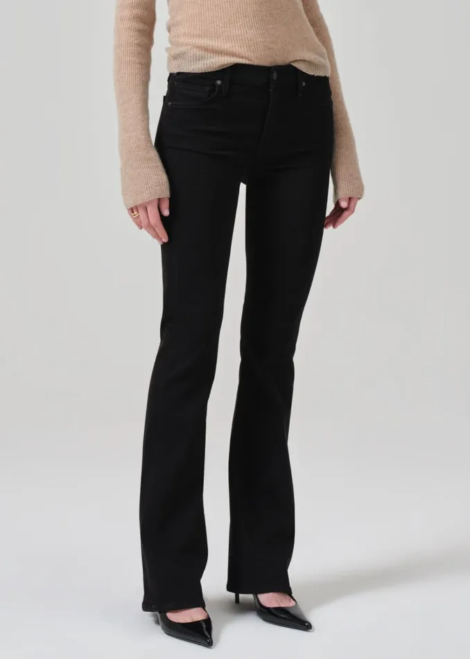 Citizens Of Humanity Lilah High Rise Bootcut 325034 In Plush Black Women Jeans
