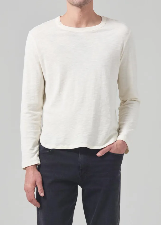 Citizens Of Humanity Olympus Crewneck In Canvas Men Shirts