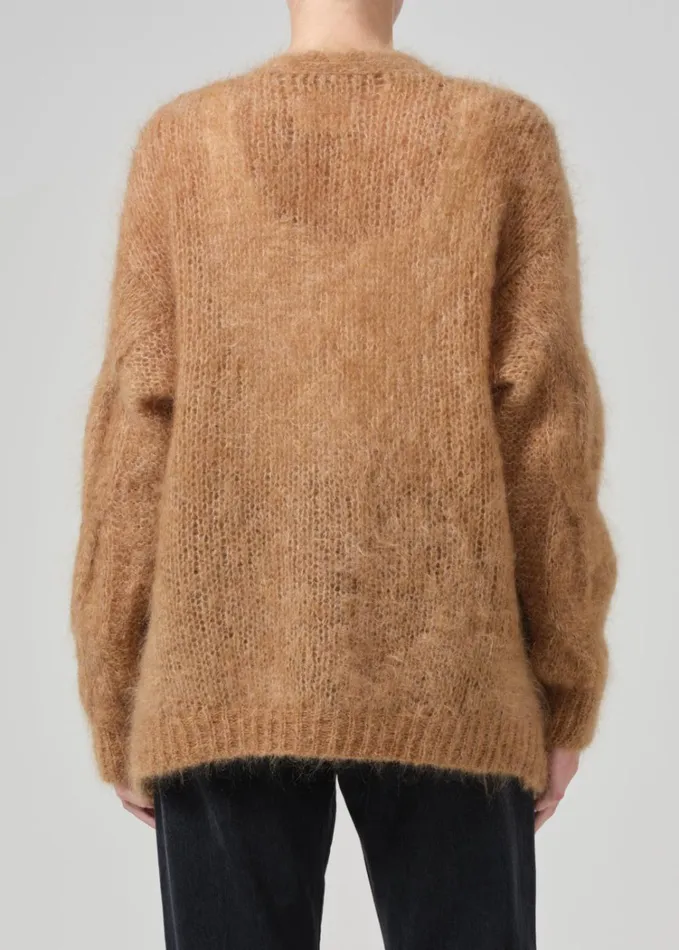 Citizens Of Humanity Padma Cable Cardigan In Golden Hour Women Jackets and Coats