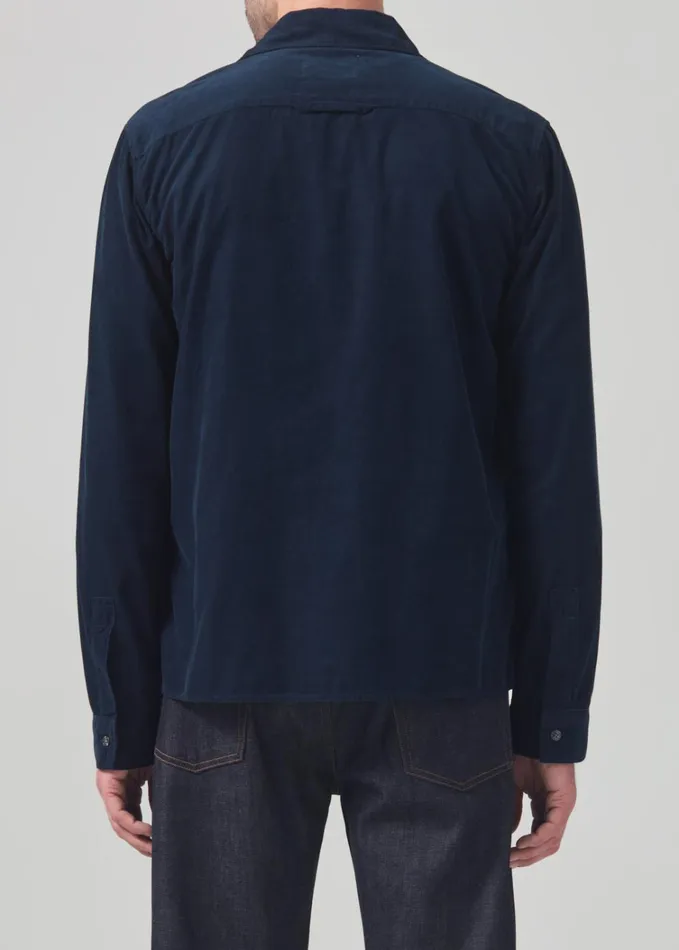 Citizens Of Humanity Rework Shirt Corduroy In Navy Men Shirts