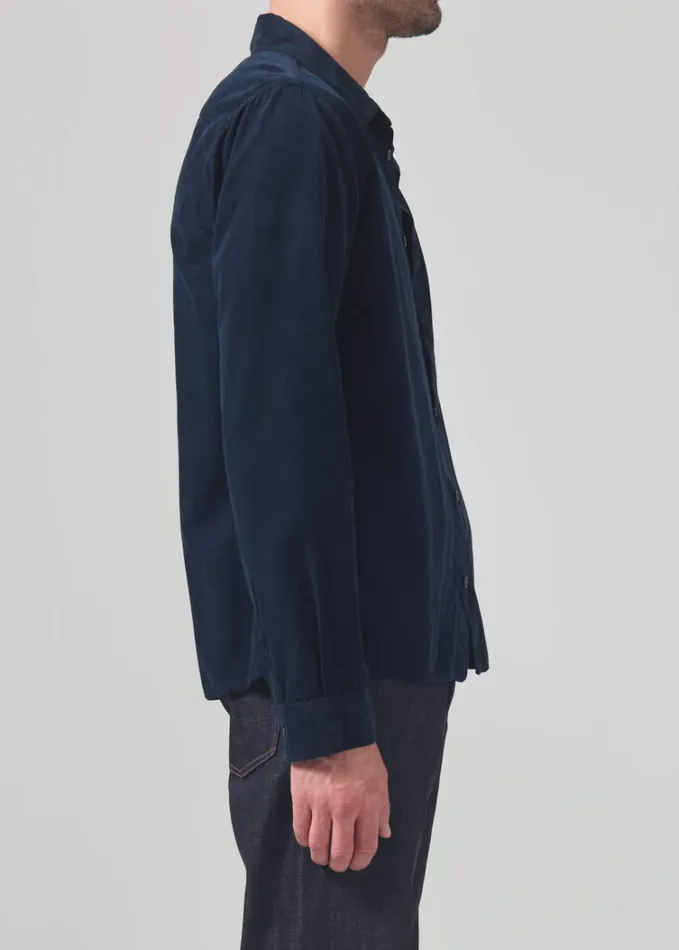 Citizens Of Humanity Rework Shirt Corduroy In Navy Men Shirts
