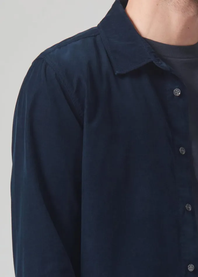 Citizens Of Humanity Rework Shirt Corduroy In Navy Men Shirts