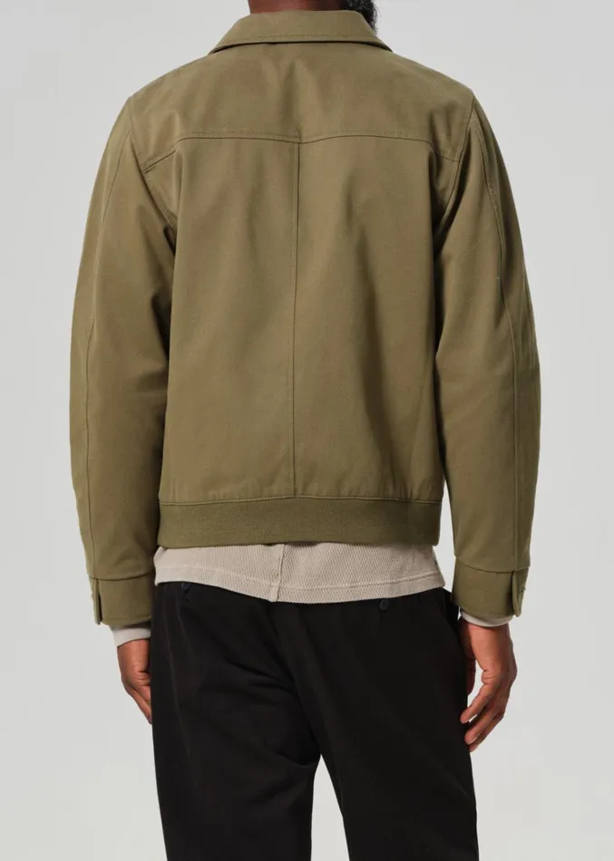 Citizens Of Humanity Utility Jacket In Army Green Men Jackets