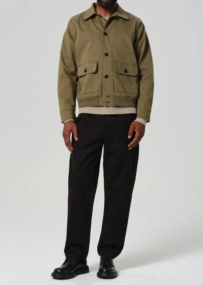 Citizens Of Humanity Utility Jacket In Army Green Men Jackets