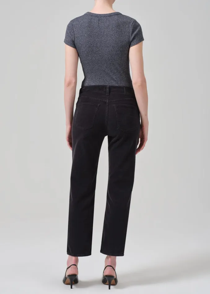Citizens Of Humanity Zurie Ankle Corduroy In Cracked Pepper Women Pants
