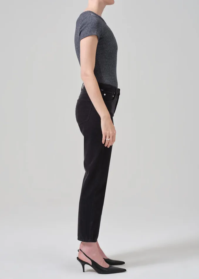 Citizens Of Humanity Zurie Ankle Corduroy In Cracked Pepper Women Pants