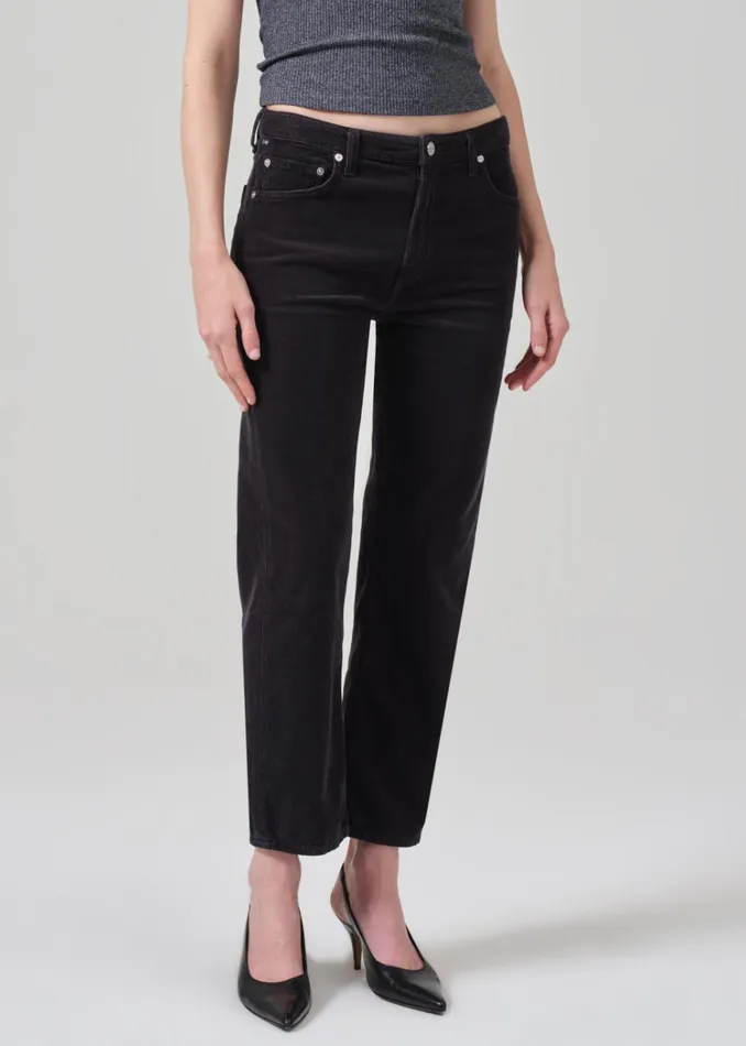 Citizens Of Humanity Zurie Ankle Corduroy In Cracked Pepper Women Pants