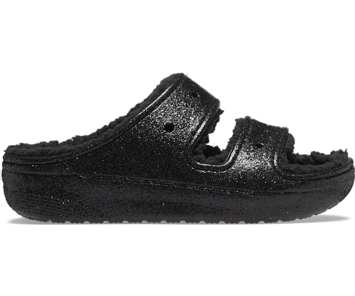 Classic Cozzzy Glitter II Sandal Black Men Crocs Sandals