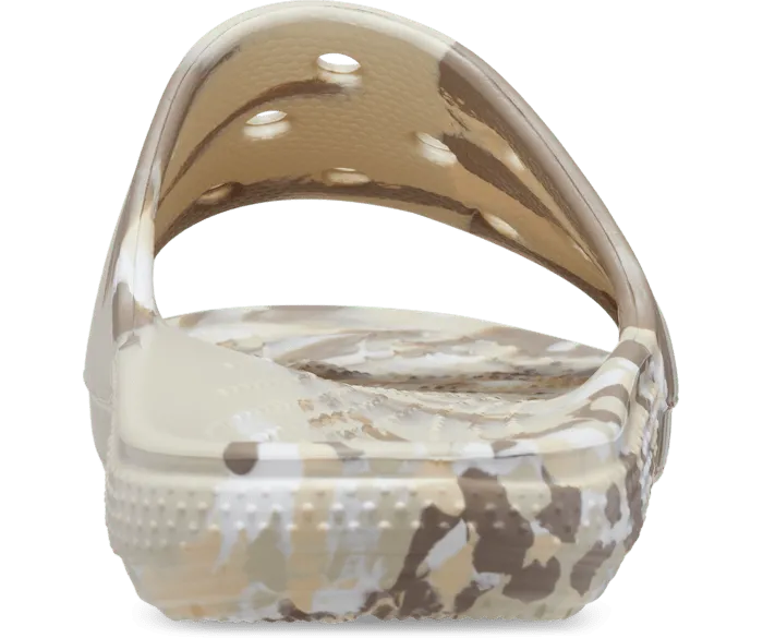 Classic Marbled Slide Bone Multi Men Crocs Sandals
