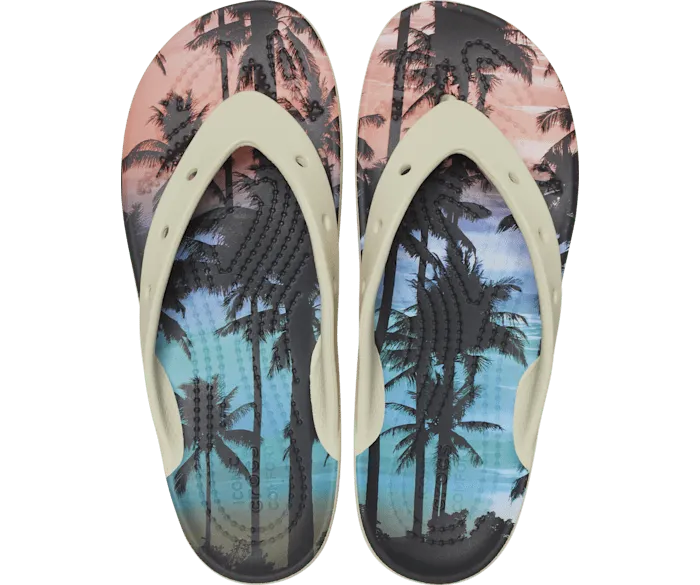 Classic Platform Retro Resort Flip Bone Multi Women Crocs FlipFlops