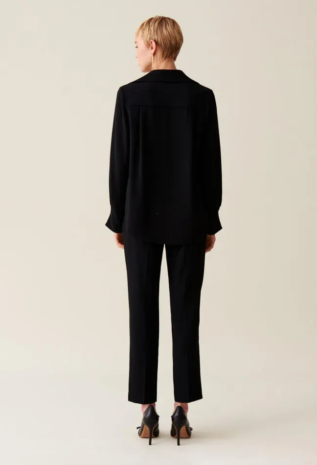 Claudie Pierlot Black Floaty Blouse Women Tops And Shirts