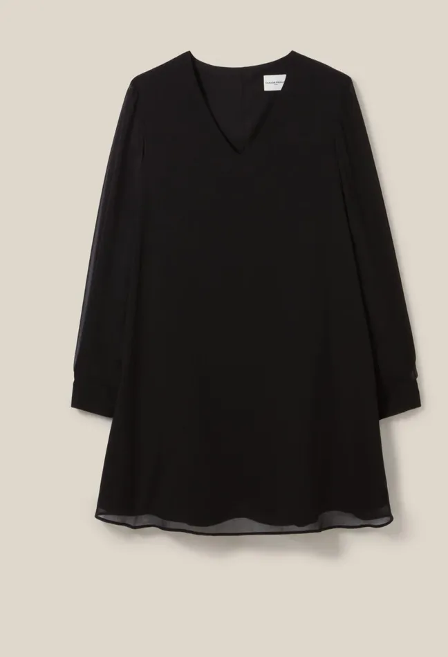 Claudie Pierlot Black Flowing Babydoll Dress Women Dresses Claudie Pierlot Black Flowing Babydoll Dress Women Dresses
