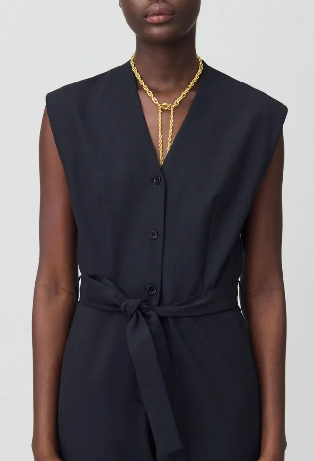Claudie Pierlot Black ShortSleeve Jumpsuit Women Jumpsuits