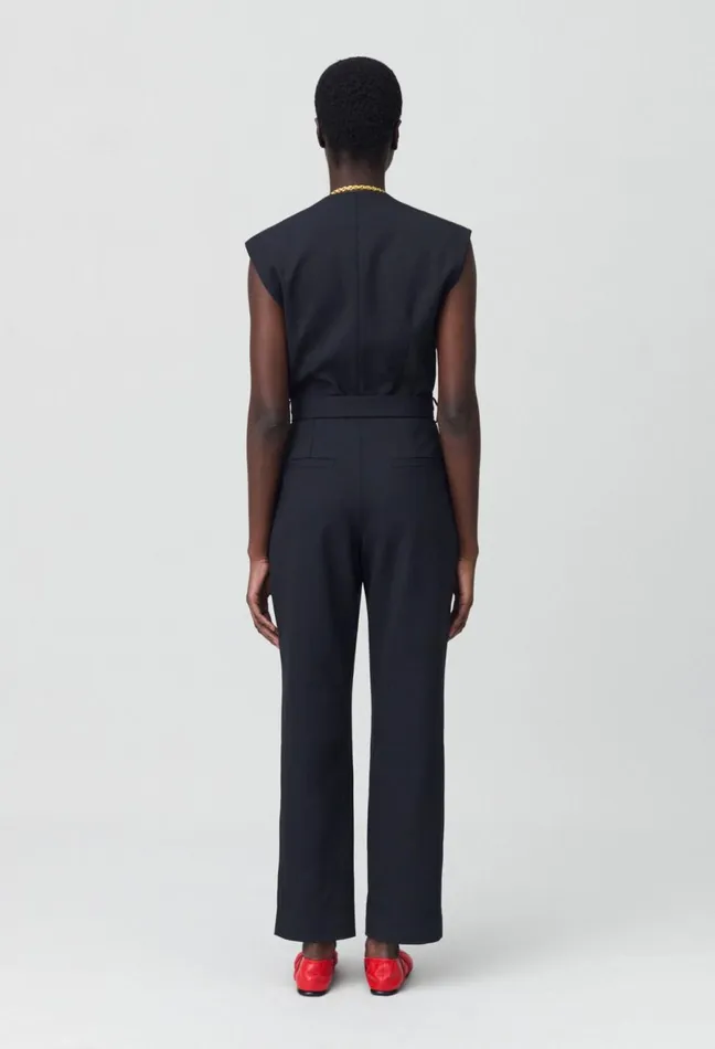 Claudie Pierlot Black ShortSleeve Jumpsuit Women Jumpsuits
