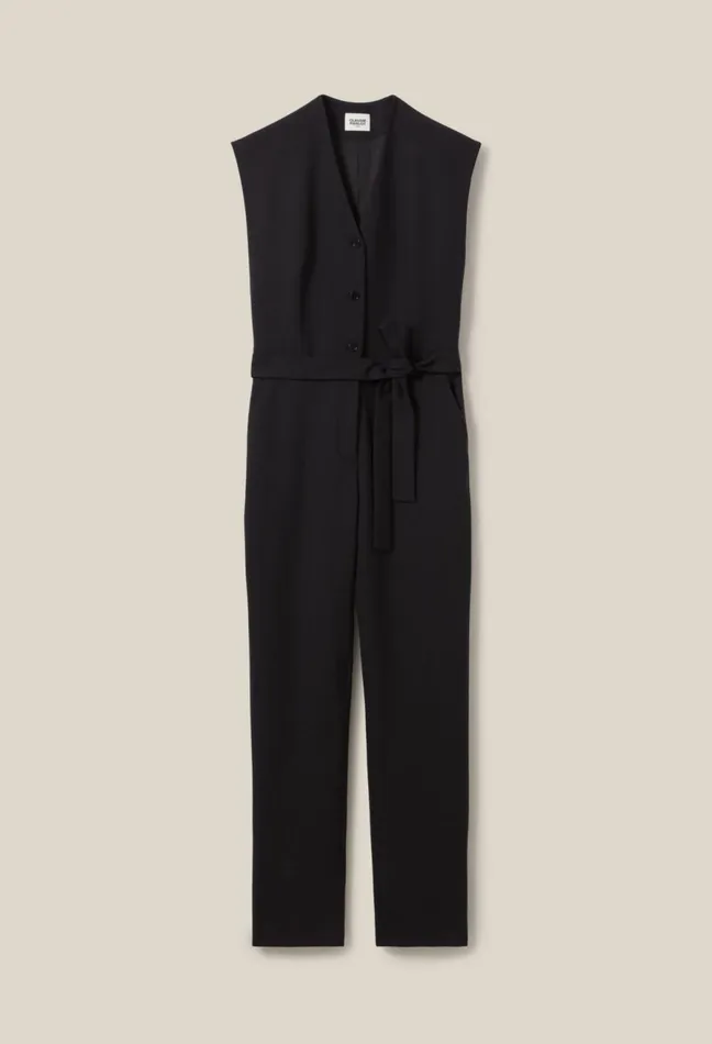 Claudie Pierlot Black ShortSleeve Jumpsuit Women Jumpsuits