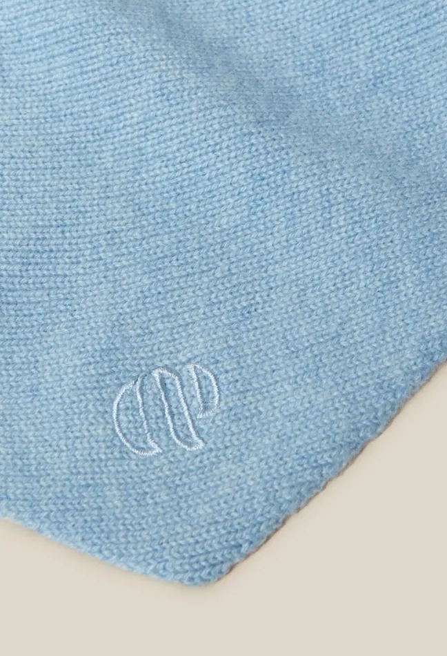 Claudie Pierlot Cashmere Knit Scarf Sky Blue Women Scarves Hats And Gloves
