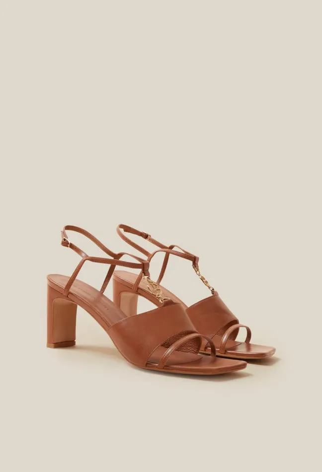 Claudie Pierlot Cp Jewel Heel Sandals Camel Women Sandals Pumps And Mules Claudie Pierlot Cp Jewel Heel Sandals Camel Women Sandals Pumps And Mules