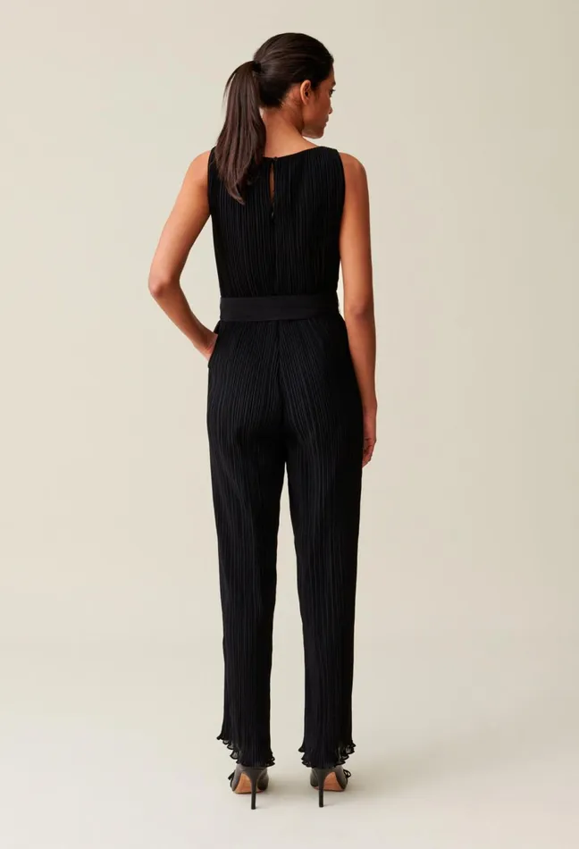 Claudie Pierlot Fitted Fluid Jumpsuit Black Women Jumpsuits