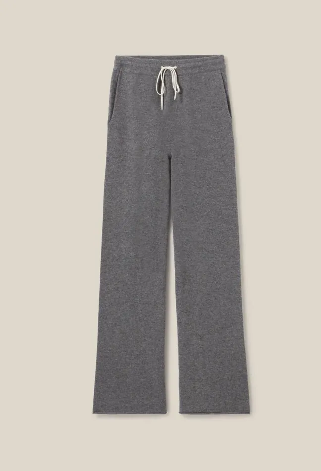 Claudie Pierlot Fluid Grey Cashmere Trousers Mottled Grey Women Jeans And Trousers