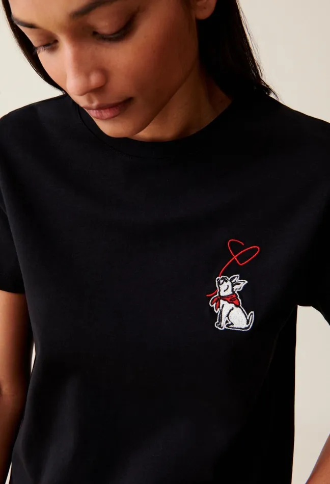 Claudie Pierlot Jean Toto ShortSleeve Tee Black Women TShirts Claudie Pierlot Jean Toto ShortSleeve Tee Black Women TShirts