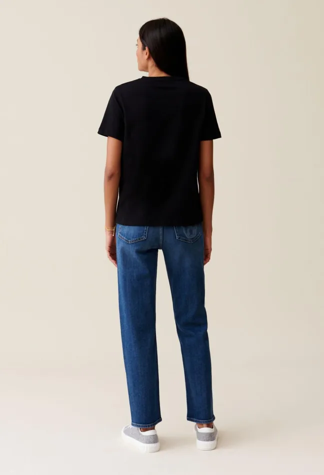 Claudie Pierlot Jean Toto ShortSleeve Tee Black Women TShirts Claudie Pierlot Jean Toto ShortSleeve Tee Black Women TShirts