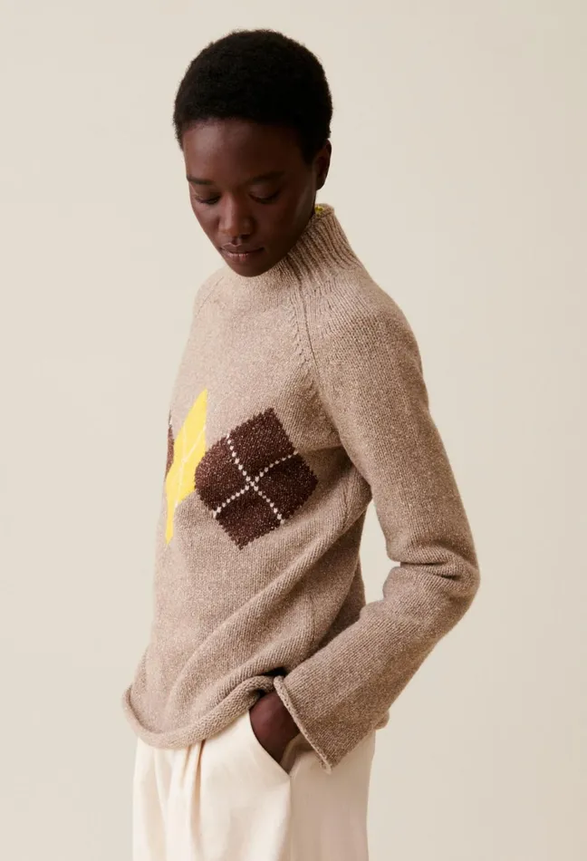 Claudie Pierlot Oversized RollNeck Jumper Multicolored Women Knitwear And Cardigans
