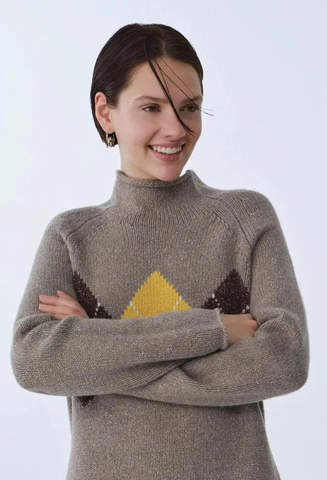 Claudie Pierlot Oversized RollNeck Jumper Multicolored Women Knitwear And Cardigans