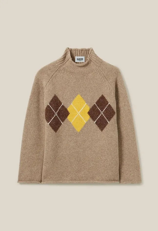Claudie Pierlot Oversized RollNeck Jumper Multicolored Women Knitwear And Cardigans