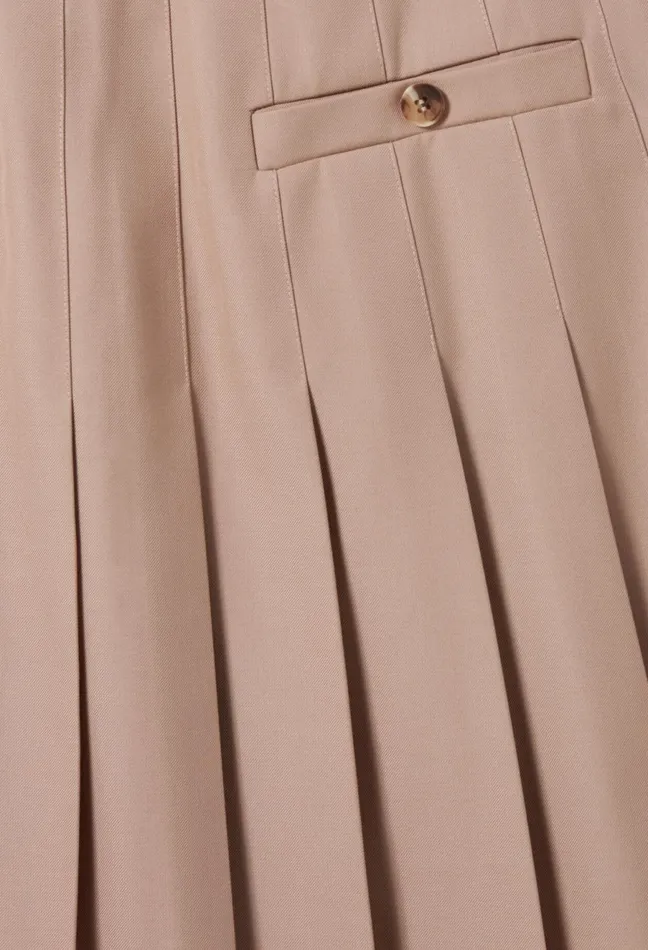 Claudie Pierlot Pleated Mini Skirt Beige Women Skirts And Shorts