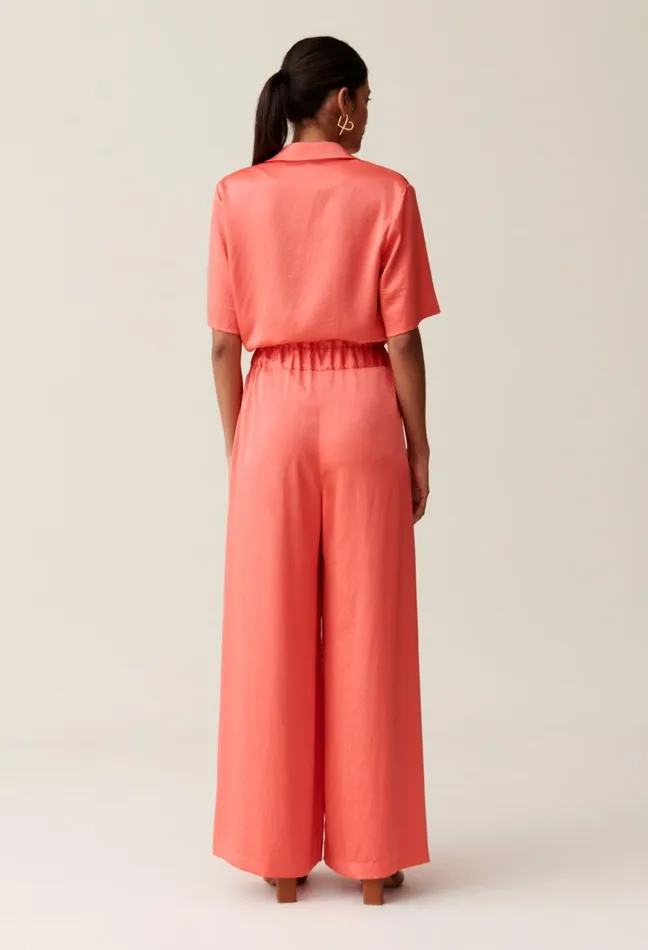 Claudie Pierlot Satin Mandarin Trousers Mandarin Women Jeans And Trousers