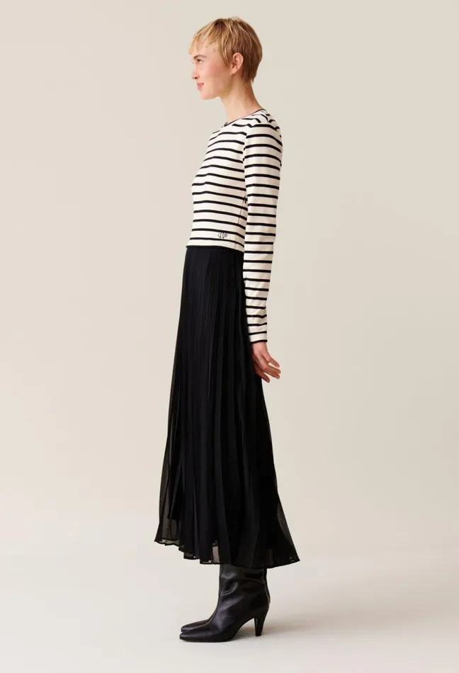 Claudie Pierlot Twist Striped Dress Dualcolor Women Dresses
