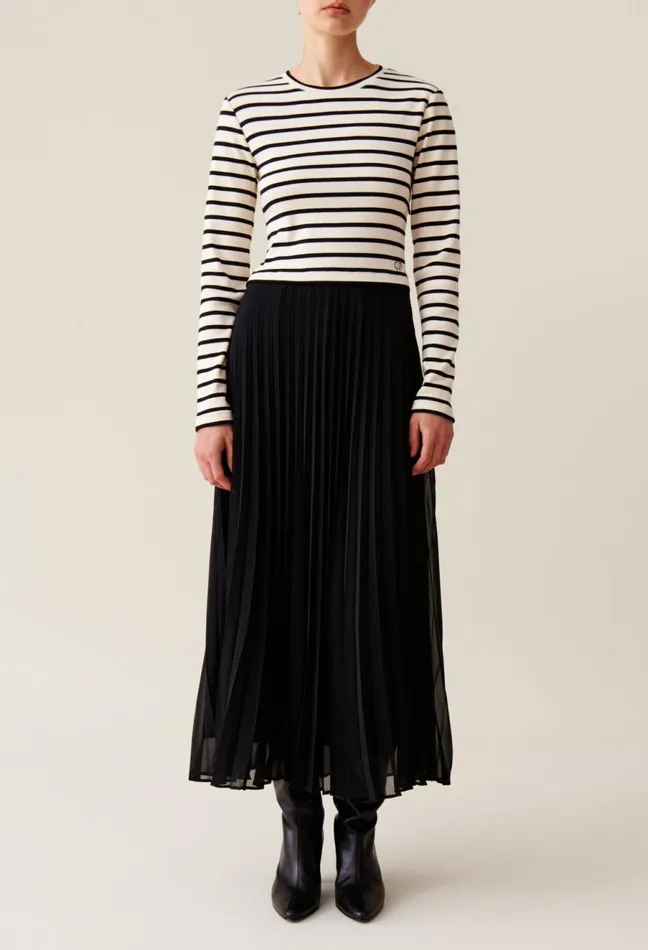 Claudie Pierlot Twist Striped Dress Dualcolor Women Dresses