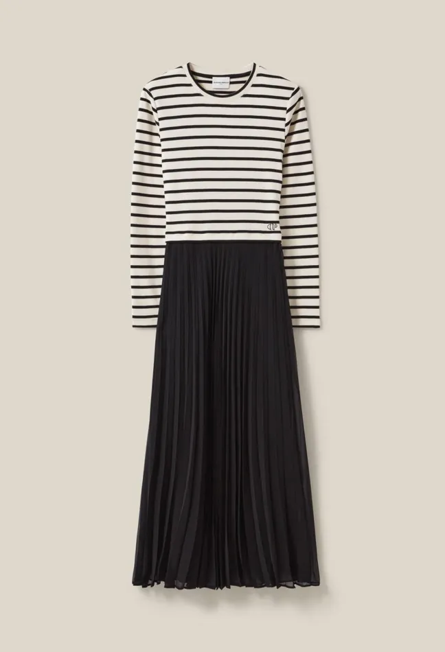 Claudie Pierlot Twist Striped Dress Dualcolor Women Dresses