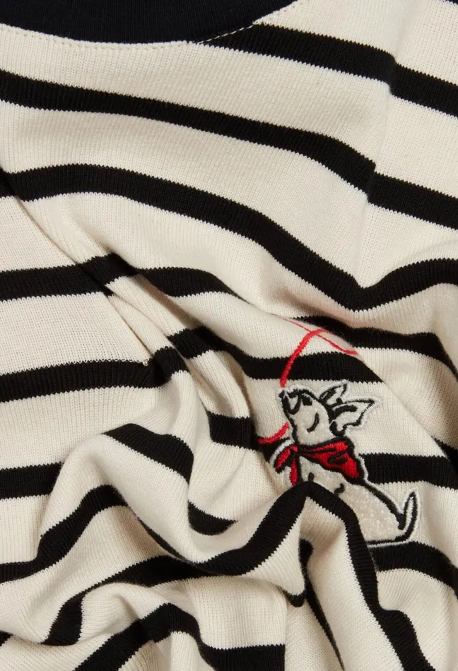 Claudie Pierlot TwoTone Stripy Breton TShirt Dualcolor Women TShirts