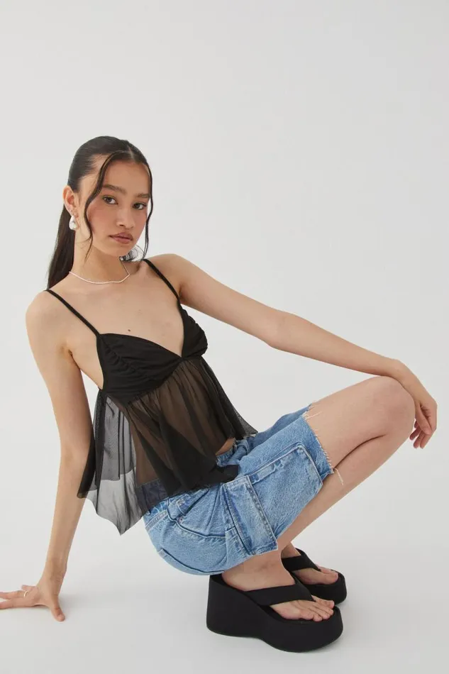 Clothing Supr Going Out Tops Alice Mesh Cami Black