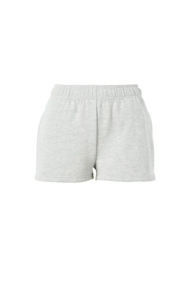 Clothing Supr Hoodies and Trackies Malia Sweat Short Grey Marle