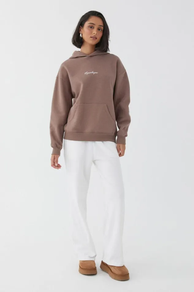 Clothing Supr Hoodies and Trackies Paige Oversized Printed Hoodie Mink Browncopenhagen