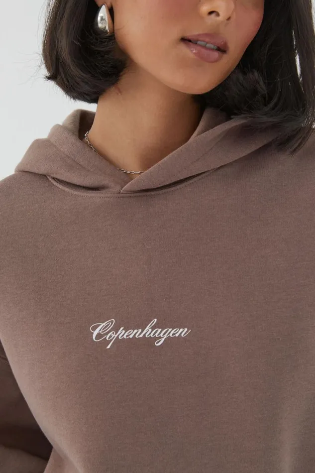 Clothing Supr Hoodies and Trackies Paige Oversized Printed Hoodie Mink Browncopenhagen