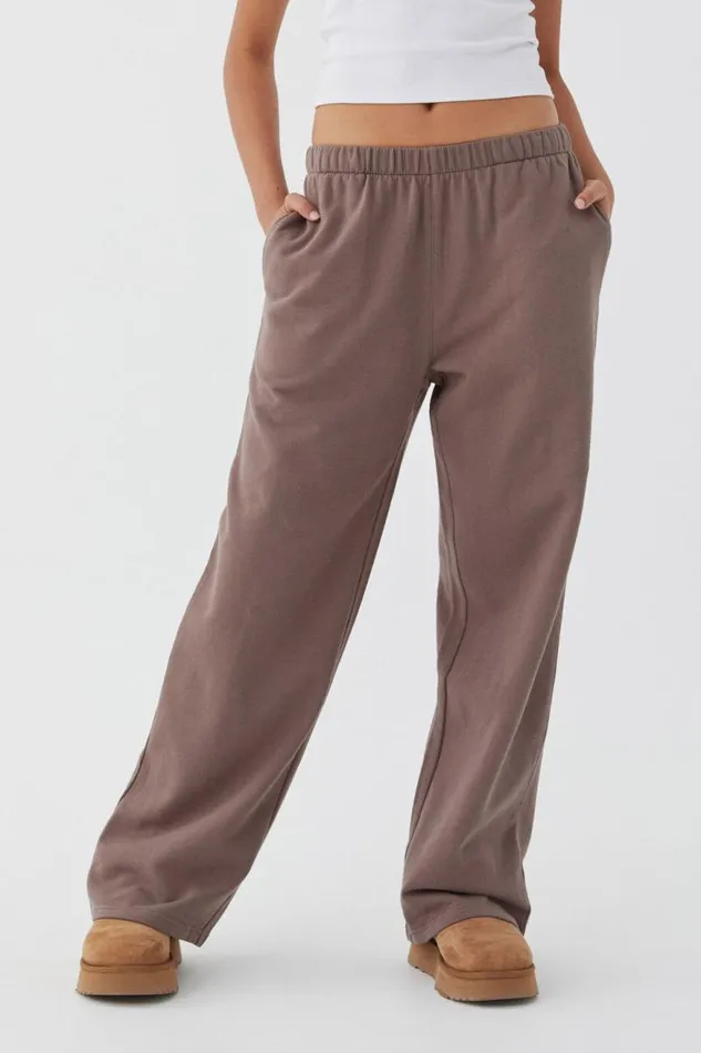 Clothing Supr Hoodies and Trackies Relaxed Wide Leg Track Pant Brown Carob
