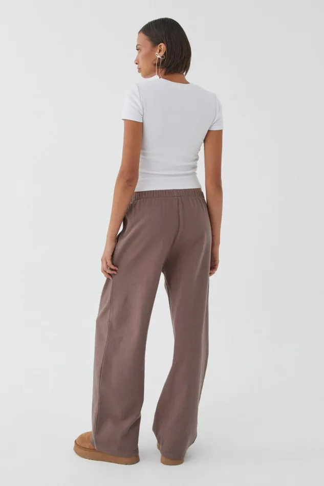 Clothing Supr Hoodies and Trackies Relaxed Wide Leg Track Pant Brown Carob