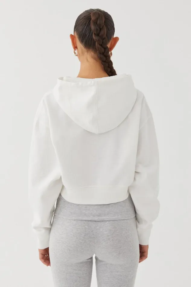 Clothing Supr Hoodies and Trackies Taylah Cropped Hoodie White