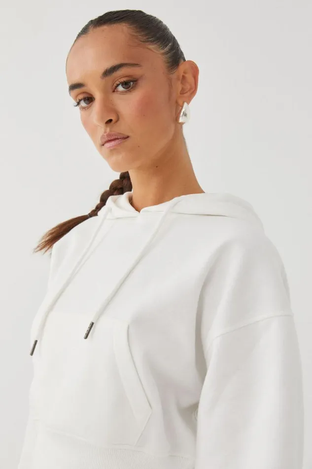 Clothing Supr Hoodies and Trackies Taylah Cropped Hoodie White